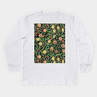 William Morris Fruit Pattern Kids Long Sleeve T-Shirt